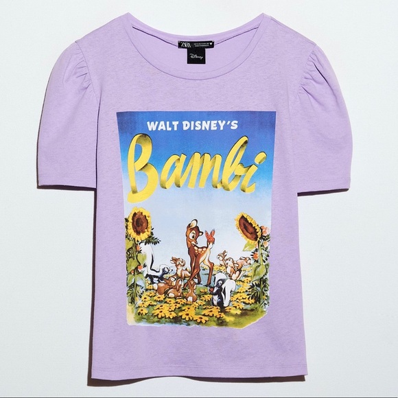 Zara Tops - NWT Zara Disney Bambi purple T-shirt